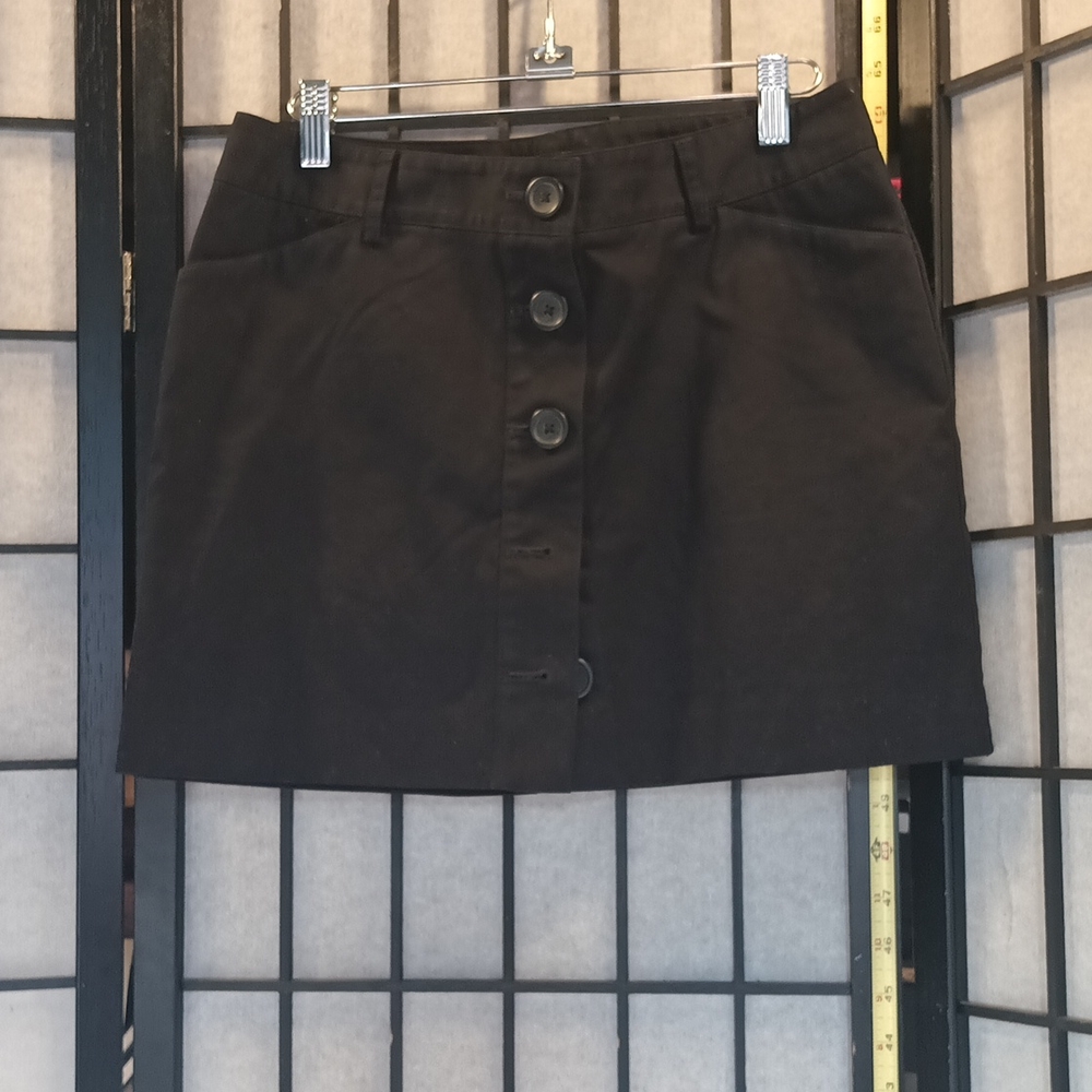Black Women's Express button mini skirt nice sz 6
